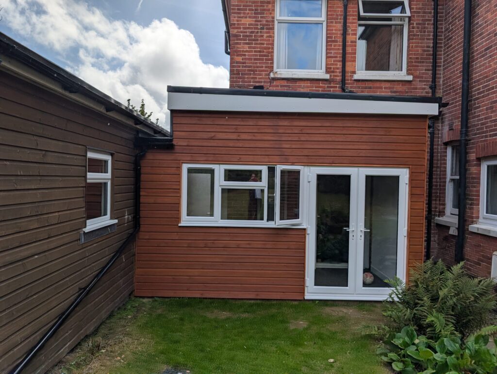 Rear conservatory extension in East Sussex