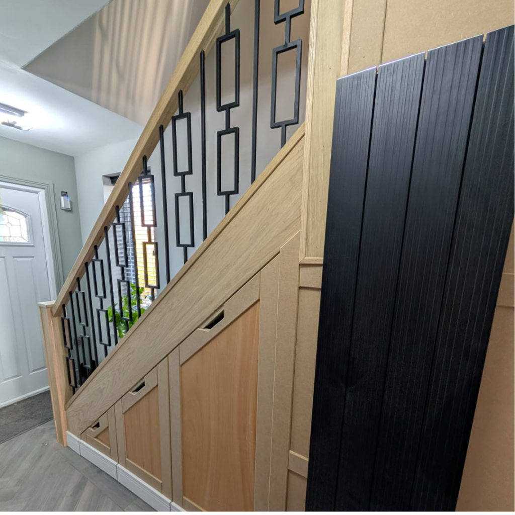 Bespoke staircase with feature balustrade