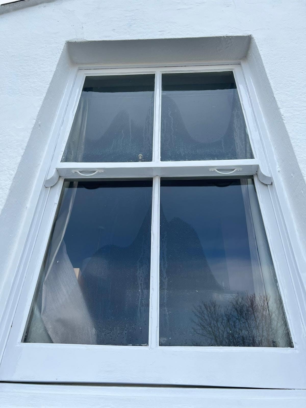 Restored sash window frame